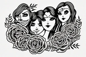 a 3 member of a family tattoo idea