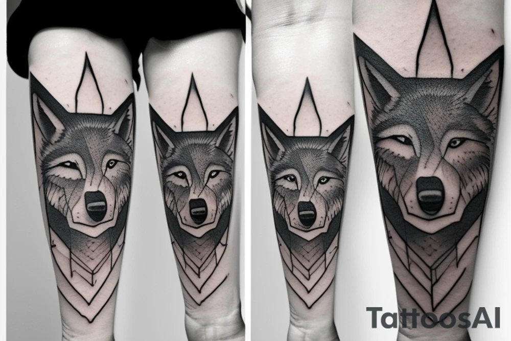 family a 3,abstract,wolfs tattoo idea
