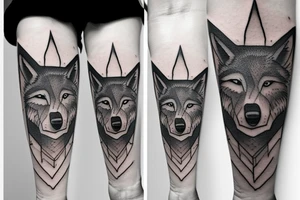 family a 3,abstract,wolfs tattoo idea