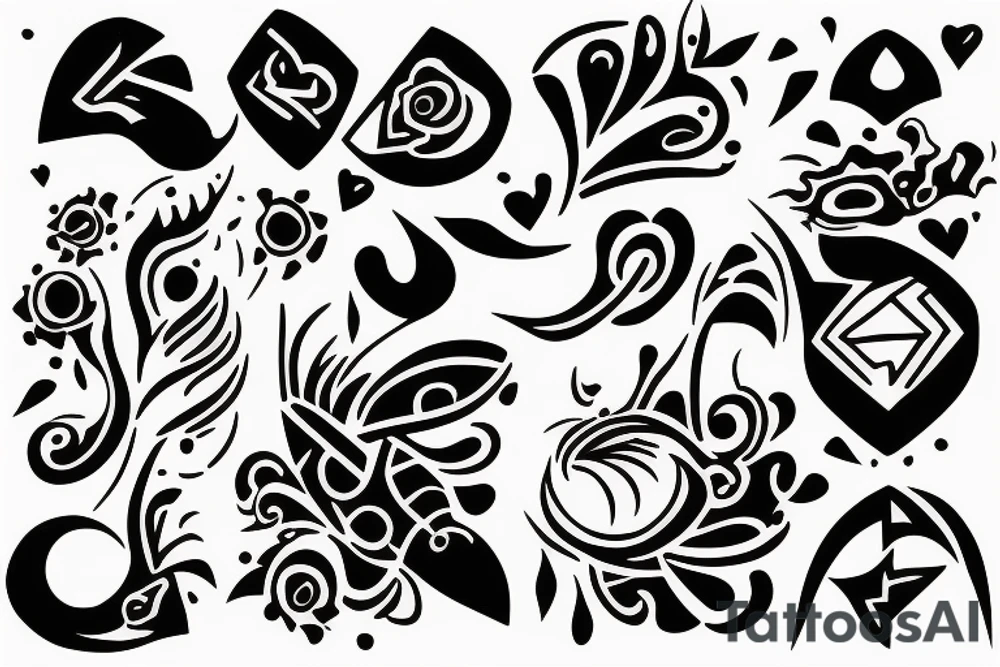 family a 3,abstract tattoo idea
