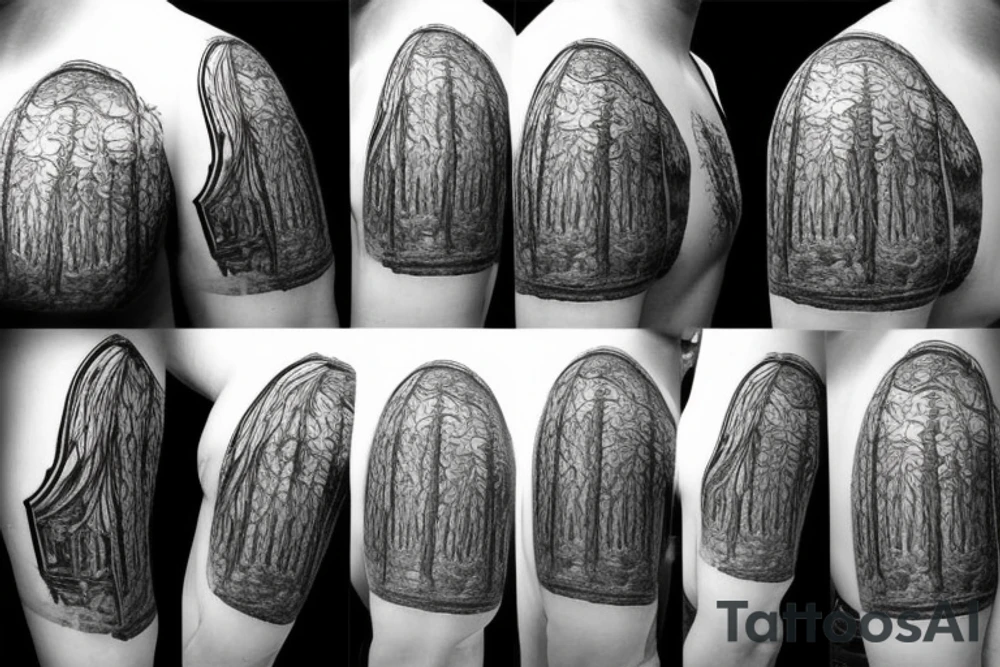 mjolnir, forest, thor tattoo idea