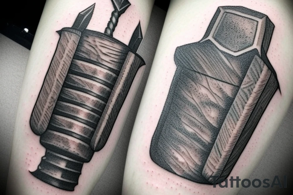mjolnir, forest, thor tattoo idea