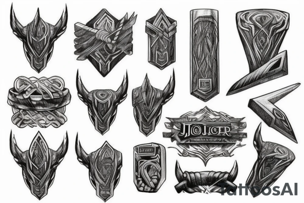 mjolnir, forest, thor tattoo idea