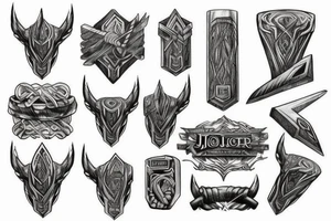 mjolnir, forest, thor tattoo idea