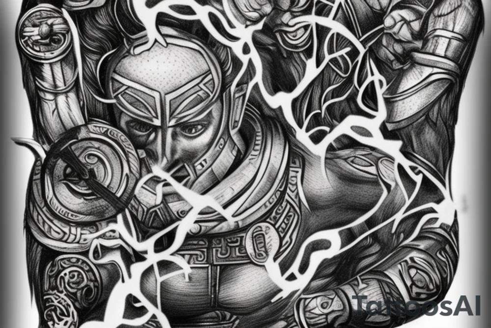 Mjolnir, forest,  god of thunder tattoo idea