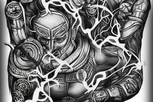 Mjolnir, forest,  god of thunder tattoo idea