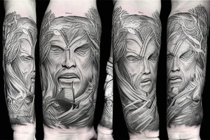 Mjolnir, forest,  god of thunder tattoo idea