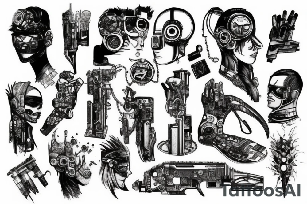 Cyberpunk tattoo idea