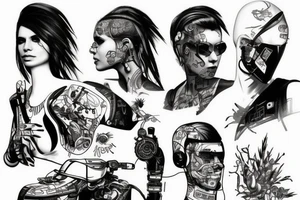 Cyberpunk 2023 tattoo idea