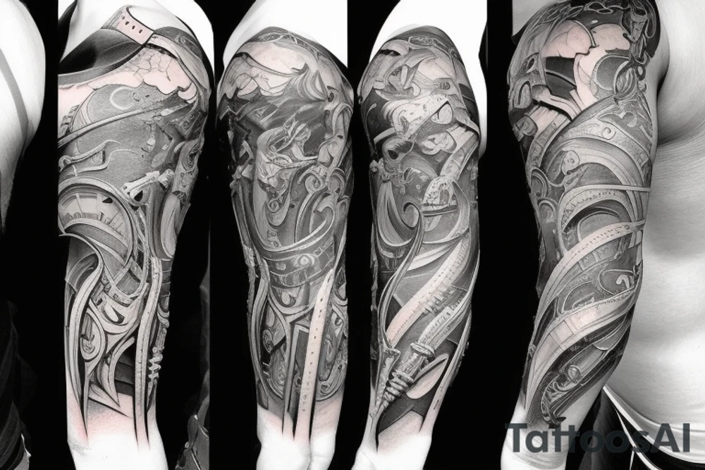 sword tricep tattoo tattoo idea