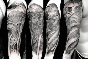 sword tricep tattoo tattoo idea