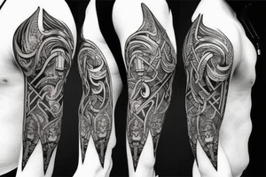 sword tricep tattoo tattoo idea