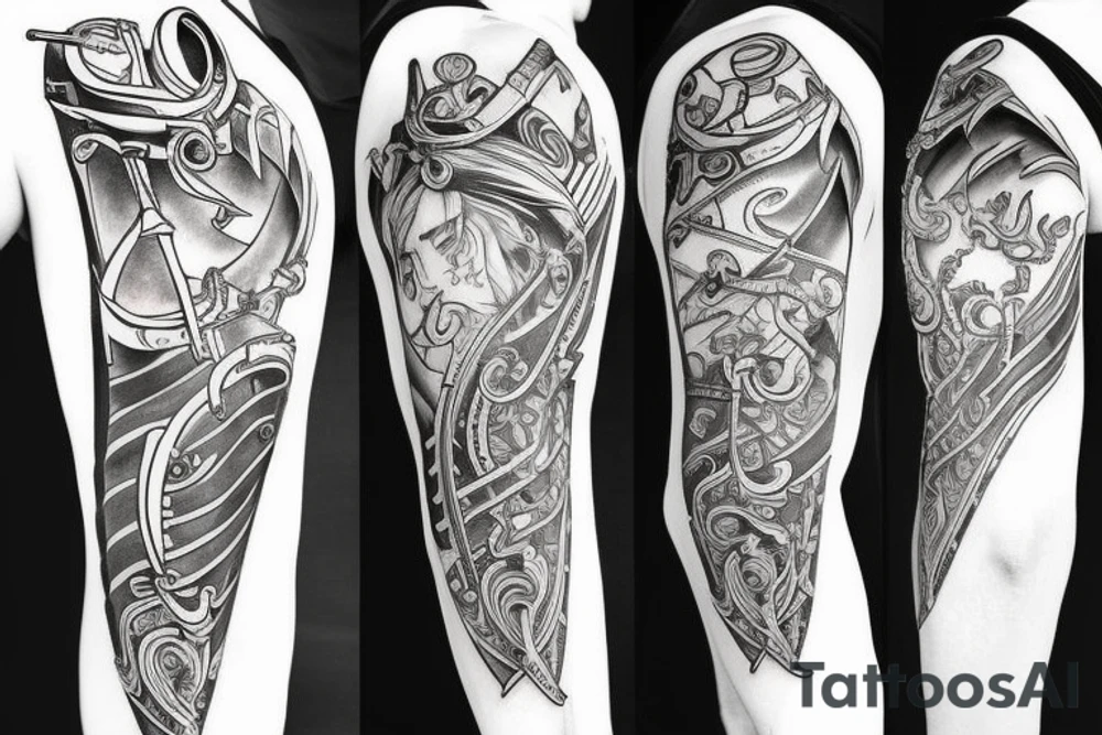 sword tricep tattoo tattoo idea