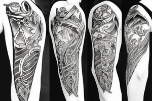 sword tricep tattoo tattoo idea