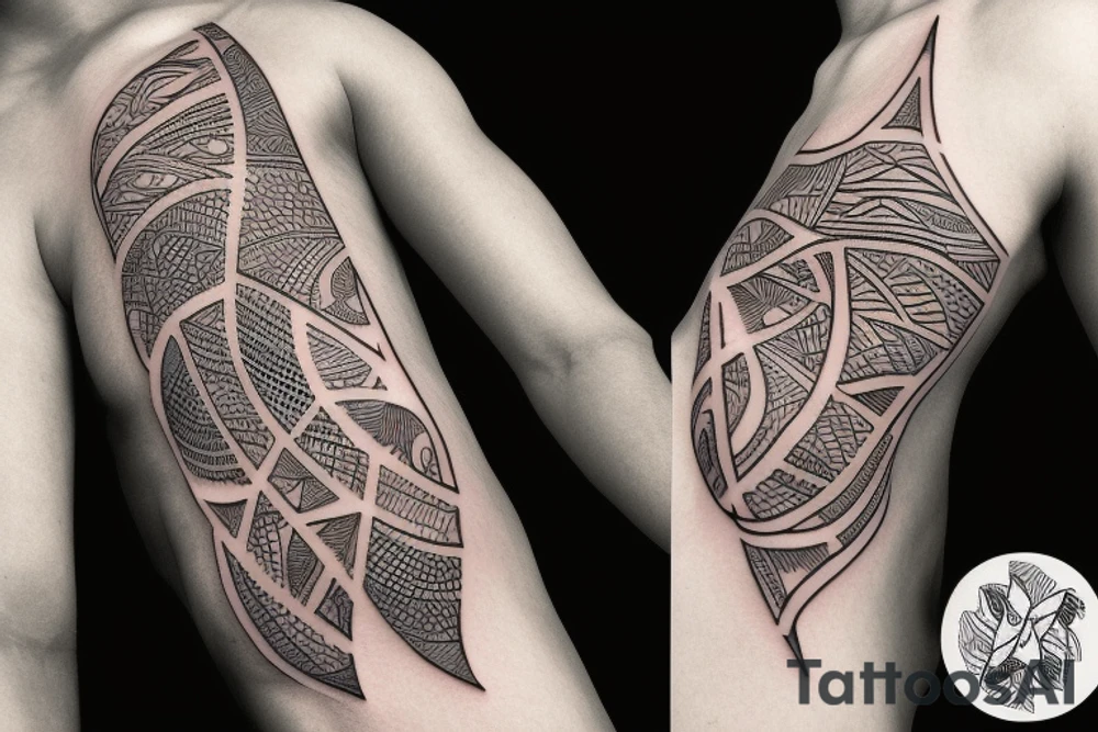 small abstract minimalistic neotribal tattoo idea