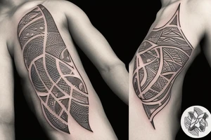 small abstract minimalistic neotribal tattoo idea