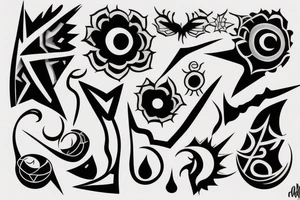small abstract minimalistic neotribal tattoo idea