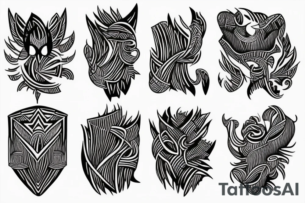 small abstract minimalistic neotribal tattoo idea