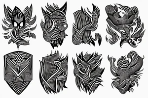 small abstract minimalistic neotribal tattoo idea