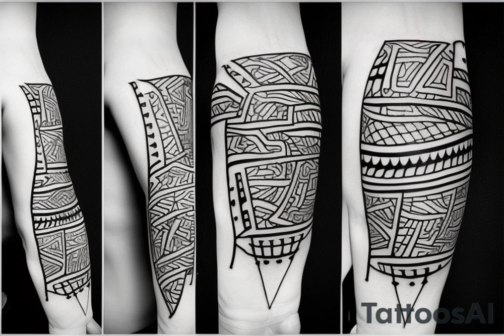 small abstract minimalistic neotribal tattoo idea
