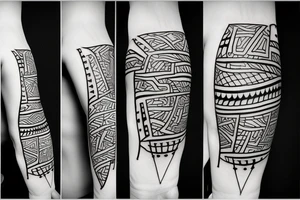 small abstract minimalistic neotribal tattoo idea