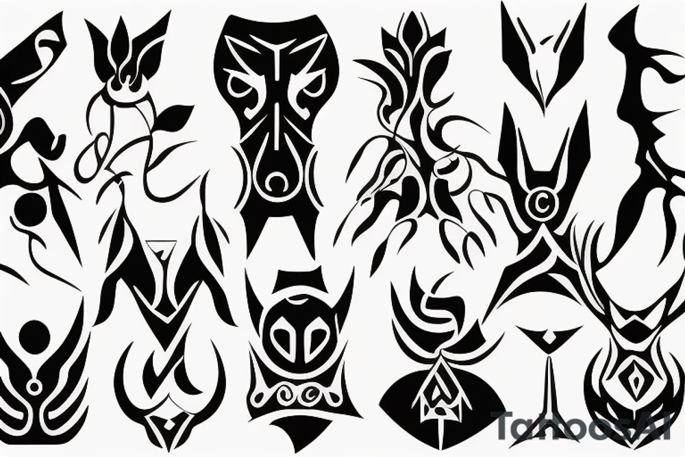minimalistic neotribal tattoo idea