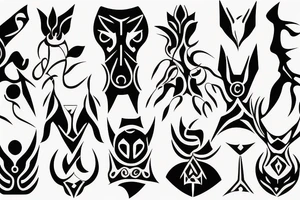 minimalistic neotribal tattoo idea