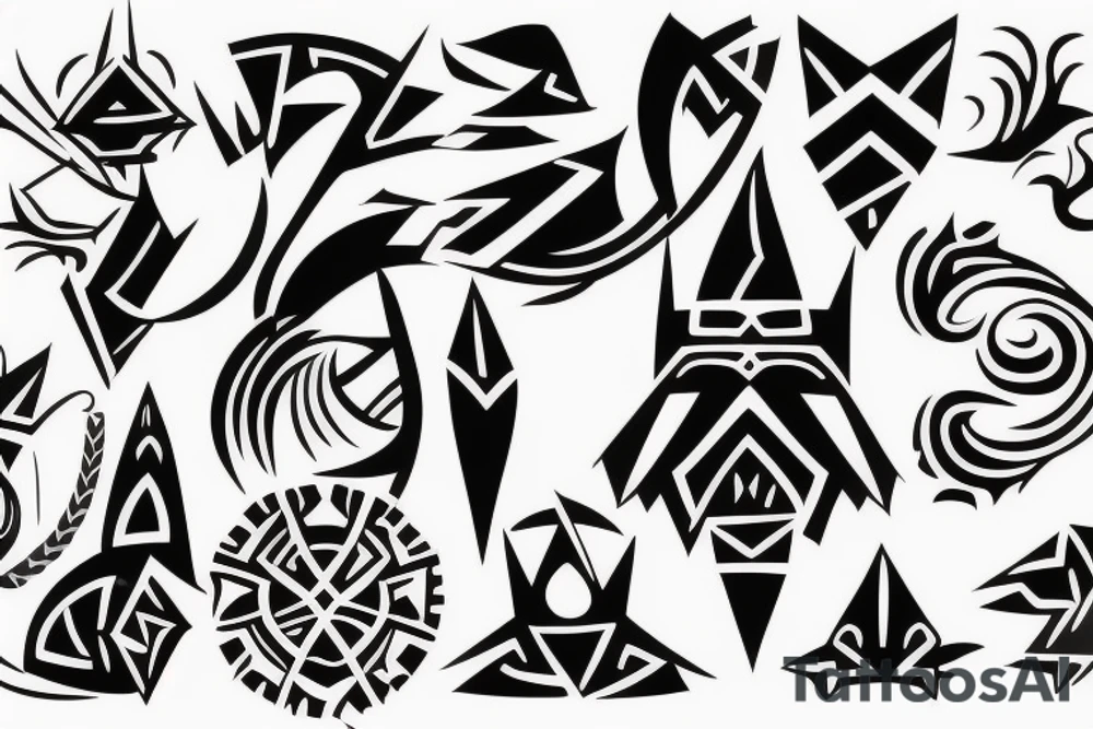 minimalistic neotribal tattoo idea