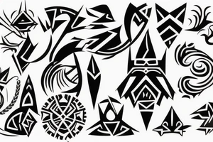 minimalistic neotribal tattoo idea