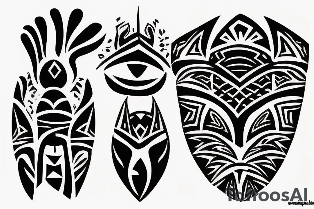 minimalistic neotribal tattoo idea