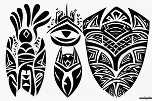 minimalistic neotribal tattoo idea