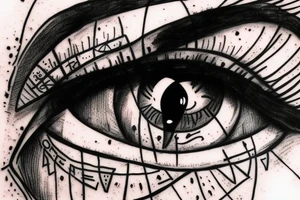Eye with a powerfull quote tattoo idea