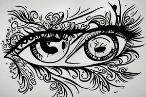 Eye with a powerfull quote tattoo idea
