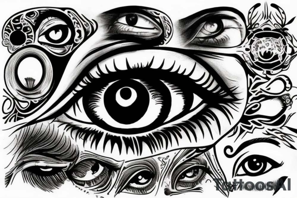 Eye with a powerfull quote tattoo idea