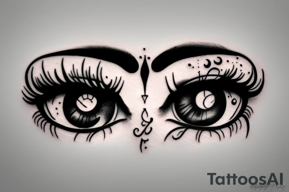 Eye with a powerfull quote tattoo idea