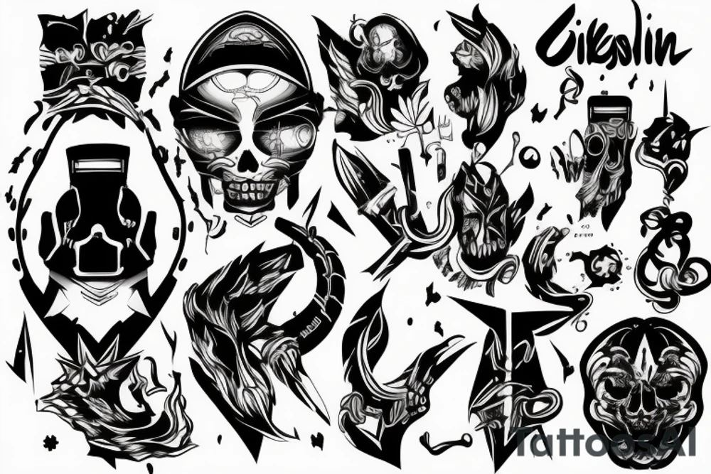 cyber sigilism tattoo idea