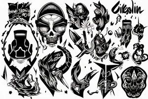 cyber sigilism tattoo idea