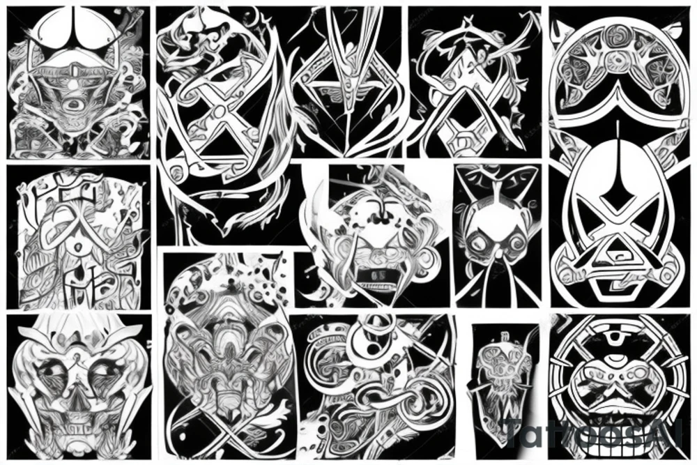 cyber sigilism tattoo idea