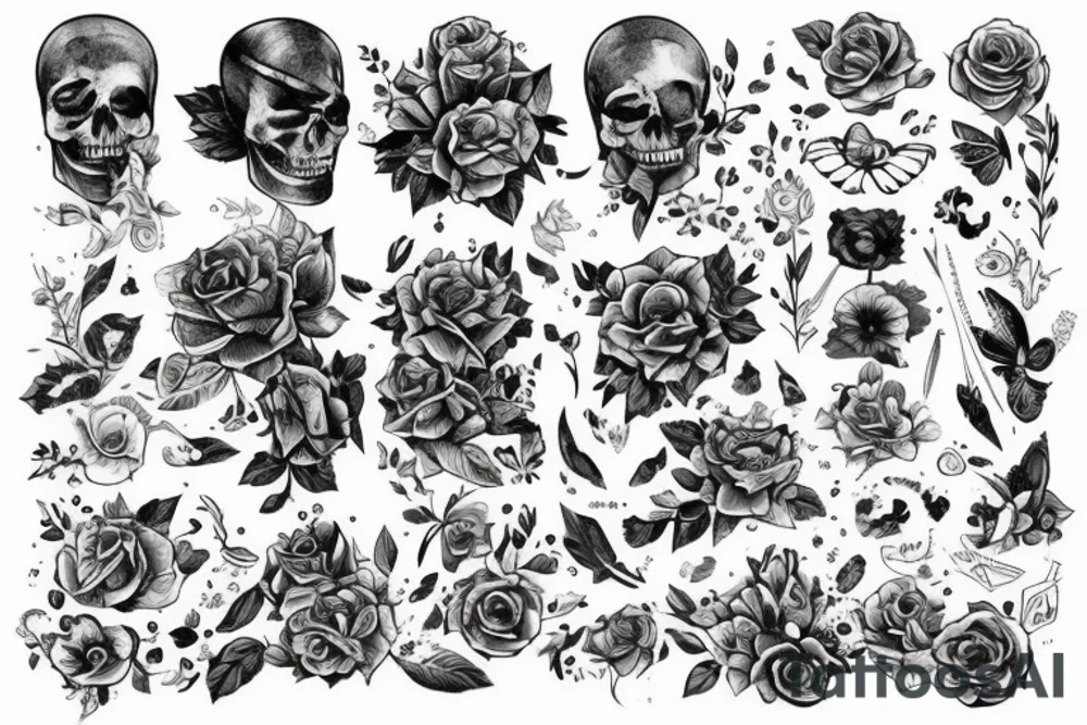 Война, смерть, демоны tattoo idea