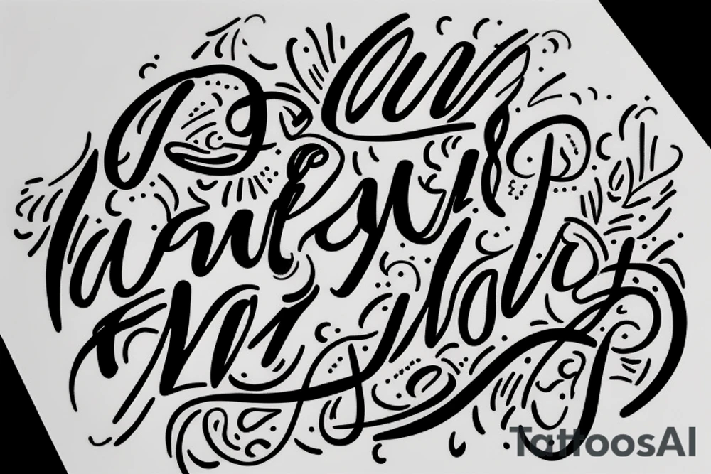 Jusqu'ici tout va bien in beautiful cursive handwriting tattoo idea Jusqu'ici tout va bien in beautiful cursive handwriting tattoo idea