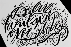 Jusqu'ici tout va bien in beautiful cursive handwriting tattoo idea
