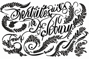 Jusqu'ici tout va bien in beautiful cursive handwriting tattoo idea