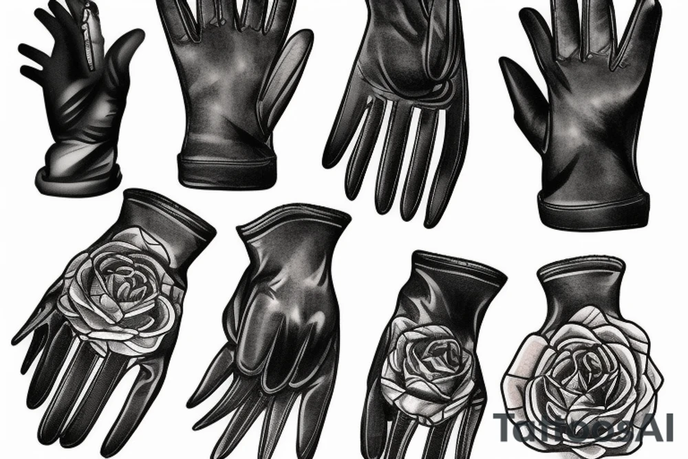 leather glove leather jacket tattoo idea