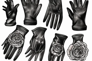 leather glove leather jacket tattoo idea