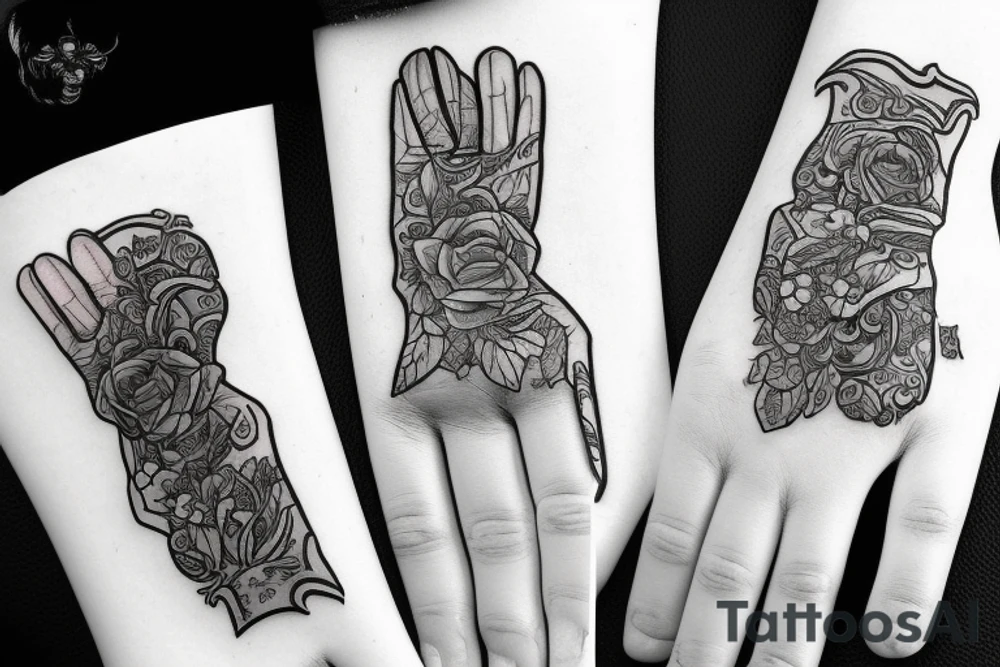 leather glove leather jacket tattoo idea