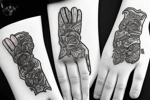 leather glove leather jacket tattoo idea