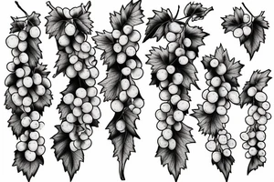 grape vines grapes leafs tattoo idea