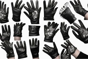 leather jacket leather gloves tattoo idea
