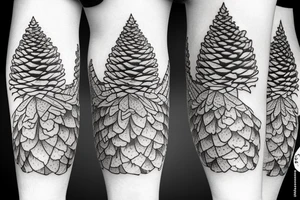 Pinecone Mountain Range tattoo idea