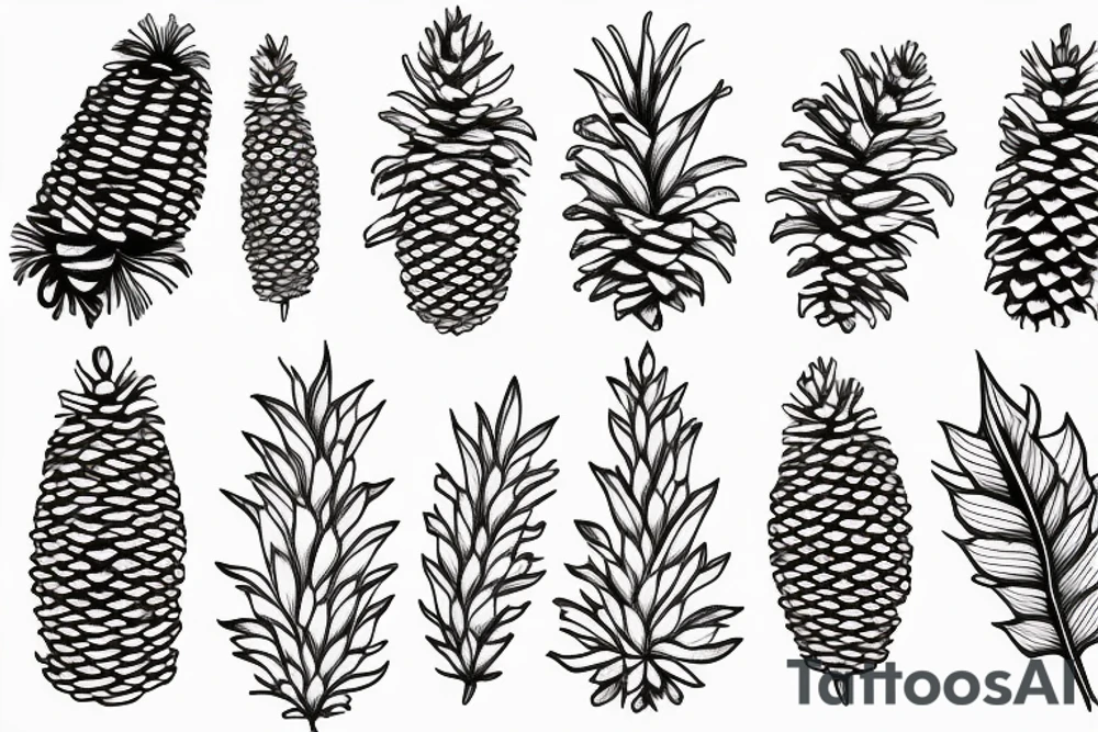 Pinecone Mountains tattoo idea